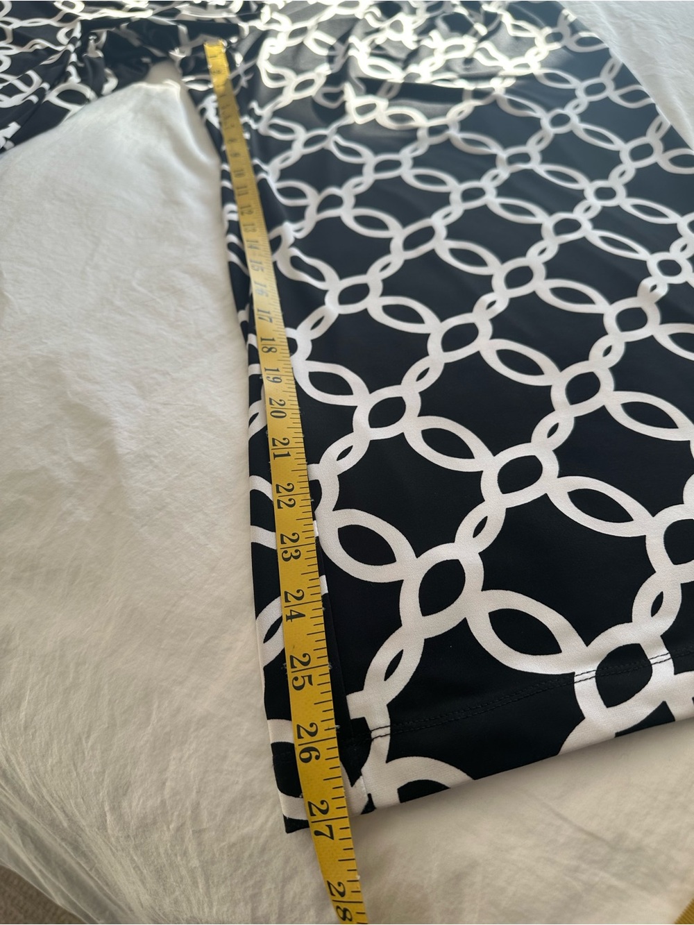 Chico's Black and White Printed Wide-Leg Pants, size XL (3) - Picture 6 of 12
